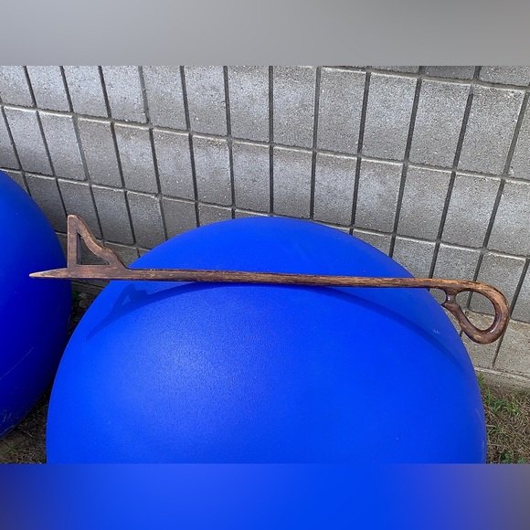 Early 20th Century Antique Wooden Loop Handle Tool Ended Walking Stick Cane - Picture 16 of 16